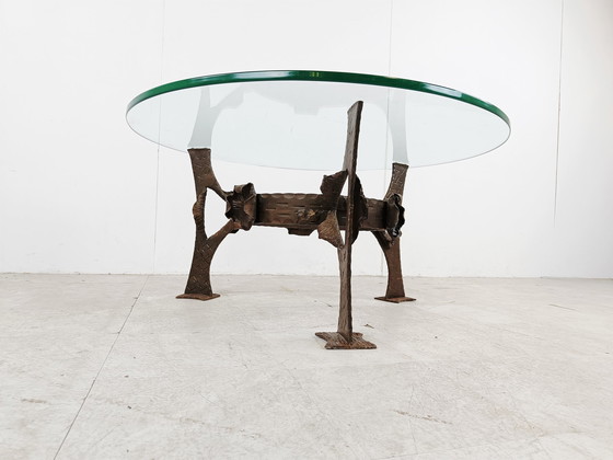 Image 1 of Sculpted steel flower coffee table, 1970s