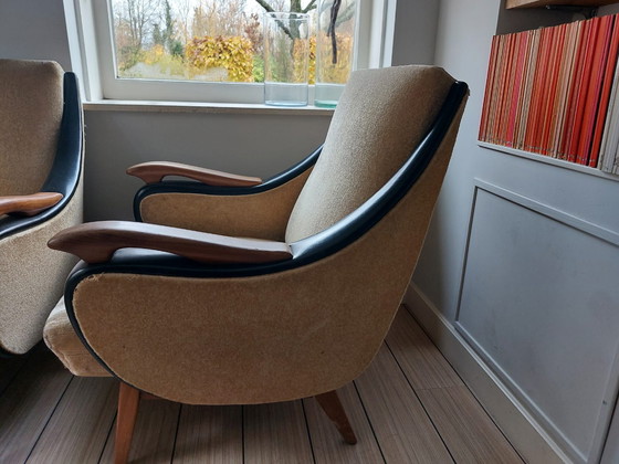 Image 1 of 2x Vintage Retro Armchairs