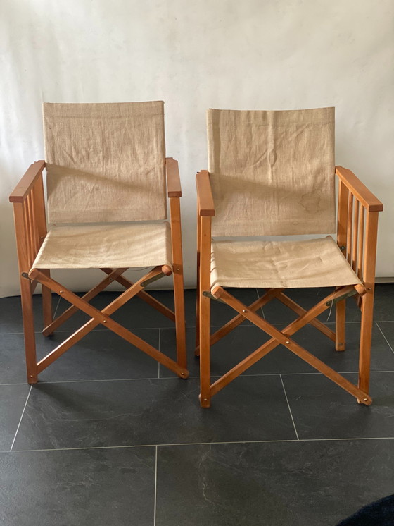 Image 1 of 2x Hyllinge Mobler Folding Lounge Chairs