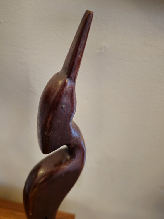 Image 1 of Gru in legno d'epoca, intaglio del legno 