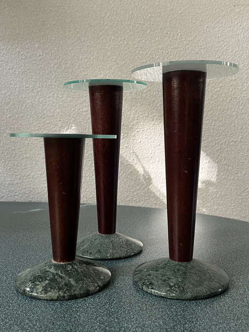 3x Memphis candlesticks