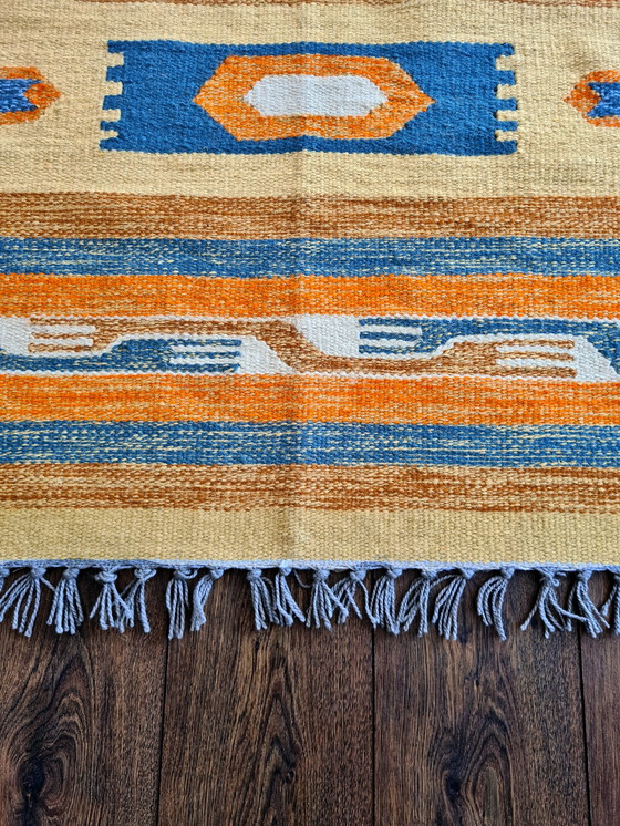 Image 1 of Kelima Handwoven rug / carpet - 100% Egyptian wool Kilim - 90x160cm - Classic