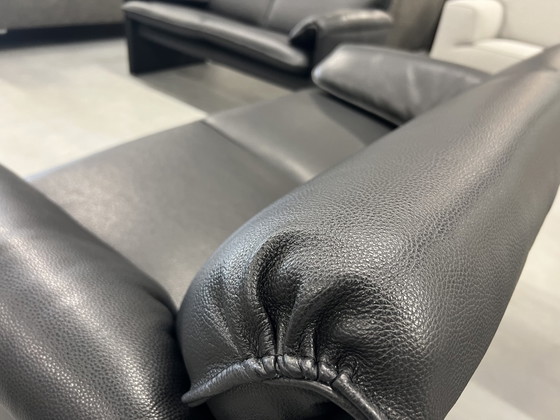 Image 1 of 2 Leolux Bora Bora 2 seater sofa black leather