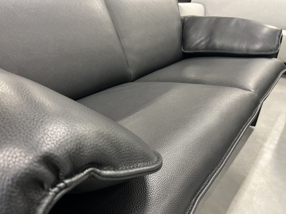 Image 1 of 2 Leolux Bora Bora 2 seater sofa black leather