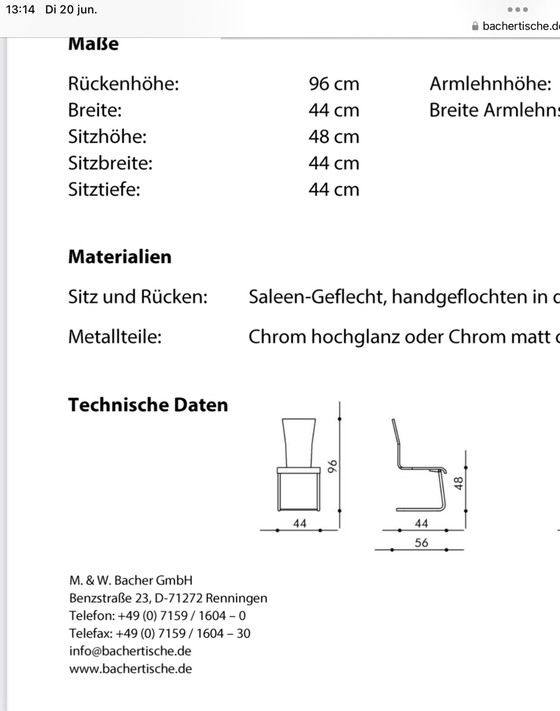 Image 1 of 4x Bachertische Jimmy 80 dining room chair