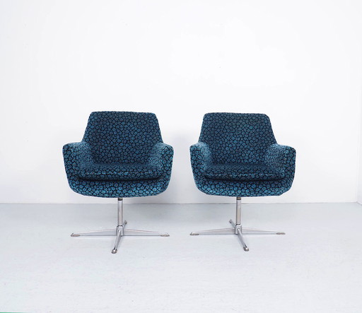 2 cocktail swivel chairs, 1960s