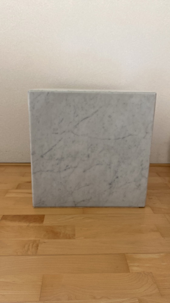 Image 1 of 2x marble side tables