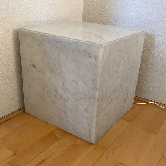 Image 1 of 2x marble side tables