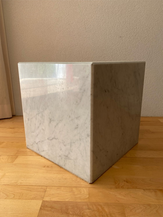 Image 1 of 2x marble side tables