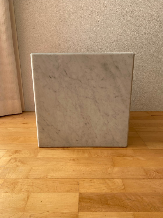 Image 1 of 2x marble side tables