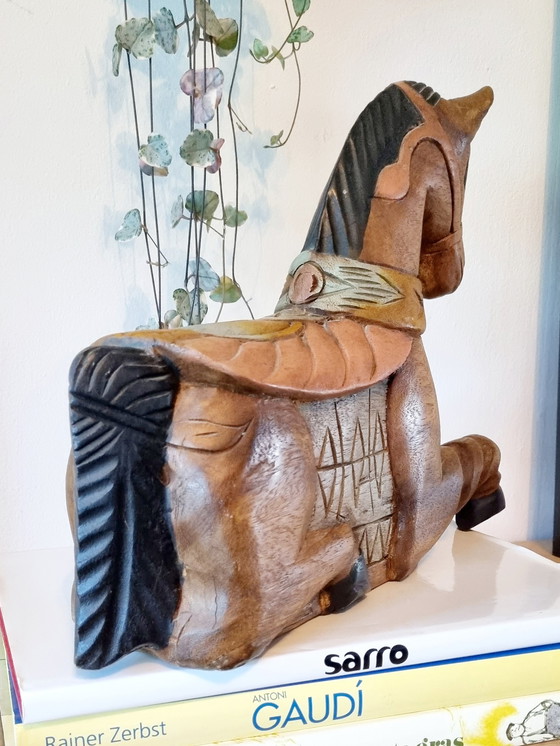 Image 1 of Caballo de madera antiguo