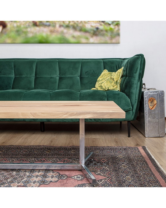 Image 1 of Topform coffee table with new solid beech top, maintenance-free