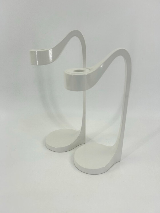 Image 1 of 2x Jatteviktig white candlestick