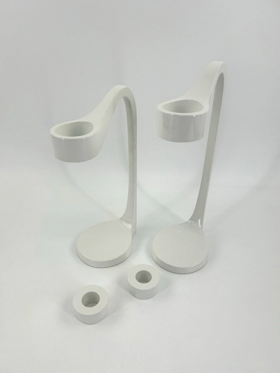 Image 1 of 2x Jatteviktig white candlestick