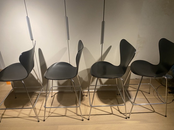 Image 1 of Fritz Hansen butterfly bar stools