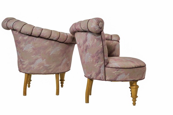 Image 1 of 2x Vintage Asymmetric Armchair