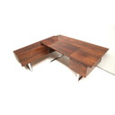 Large rare vintage Rio rosewood corner desk / executive desk from the 1960s