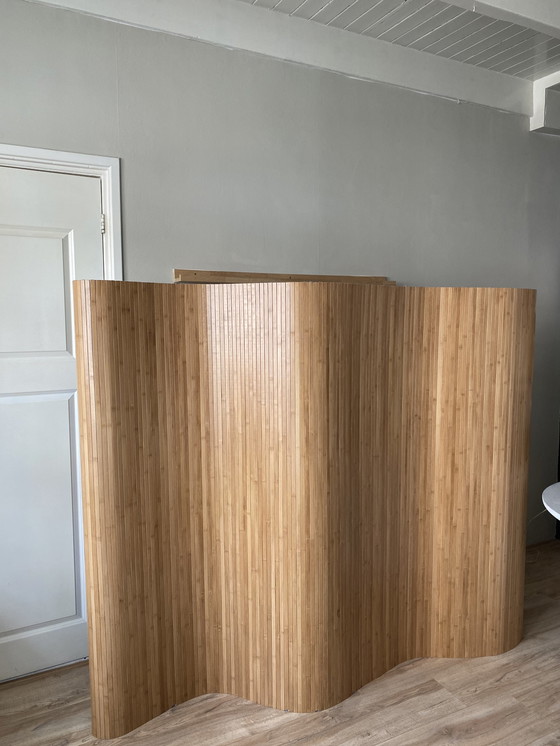 Image 1 of Preloved beech bamboo room divider