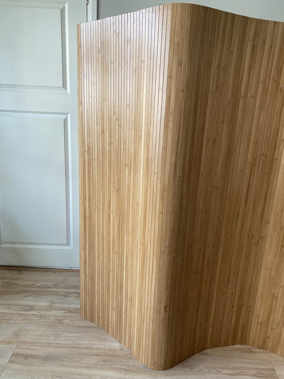 Image 1 of Preloved beech bamboo room divider