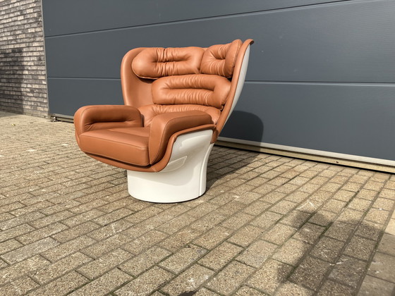 Image 1 of Joe Colombo Elda Chair Cognac/ White