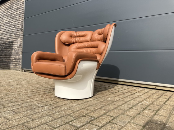 Image 1 of Joe Colombo Elda Chair Cognac/ White