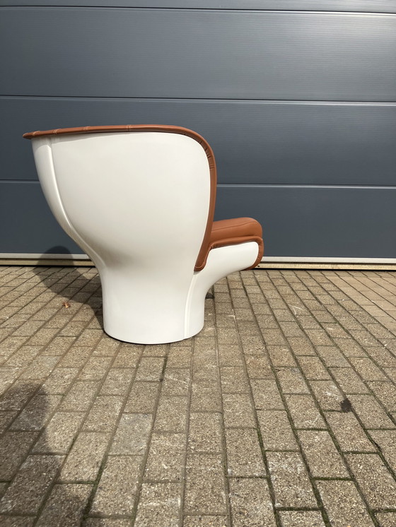 Image 1 of Joe Colombo Elda Chair Cognac/ White