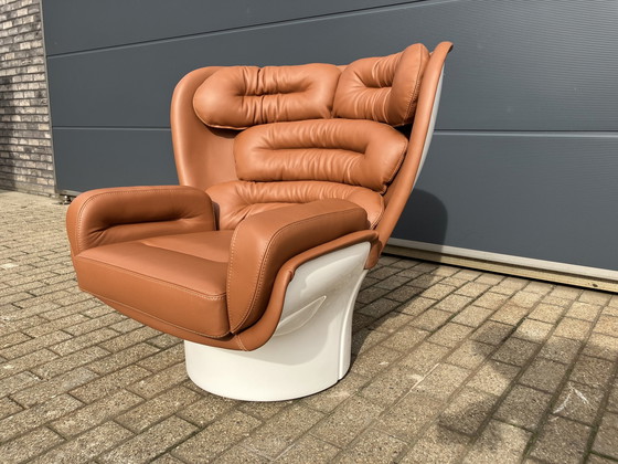 Image 1 of Joe Colombo Elda Chair Cognac/ White