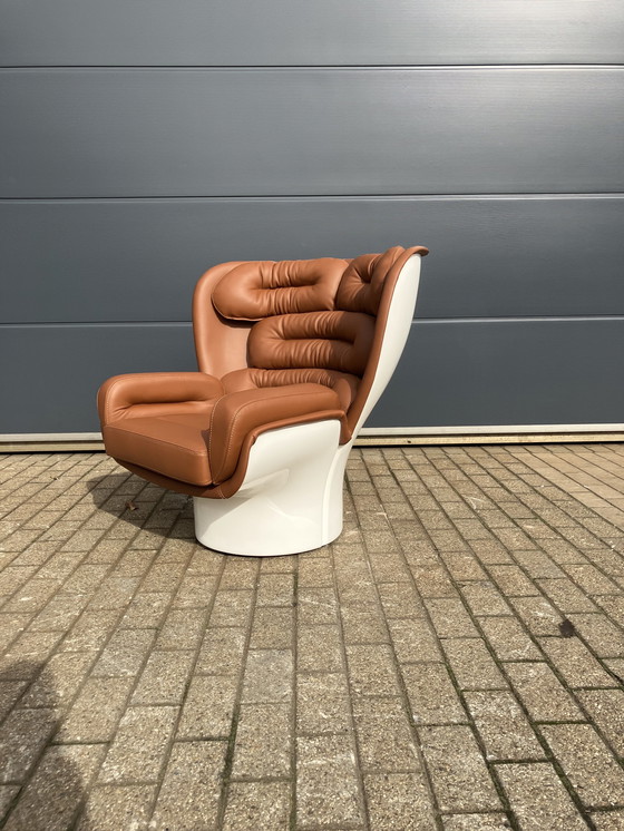 Image 1 of Joe Colombo Elda Chair Cognac/ White