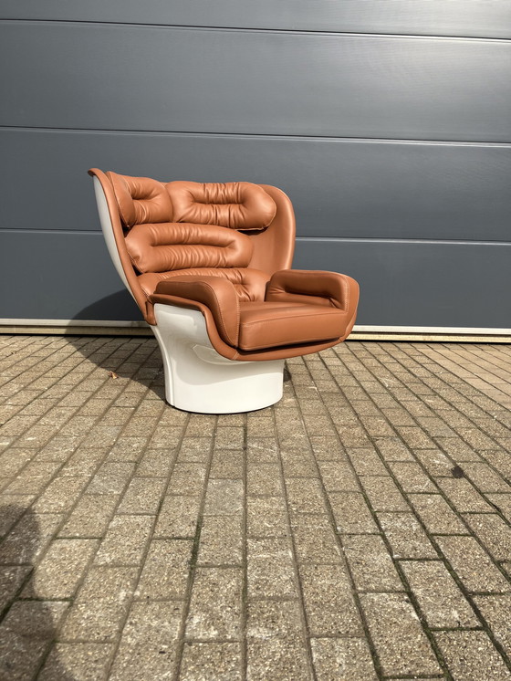 Image 1 of Joe Colombo Elda Chair Cognac/ White