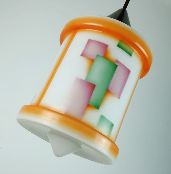 Image 1 of Art déco glass pendant light