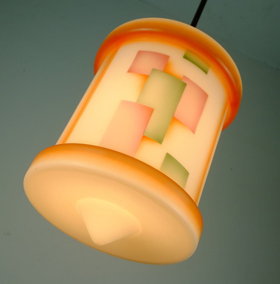 Image 1 of Art déco glass pendant light