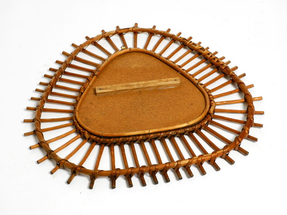 Image 1 of Beautiful 1960s Italian bamboo wall mirror