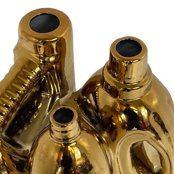 Image 1 of Pols Potten - Vaso in ceramica a forma di prodotti per la pulizia - Color oro - Design olandese