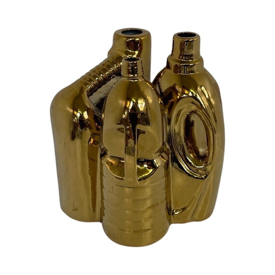 Image 1 of Pols Potten - Vaso in ceramica a forma di prodotti per la pulizia - Color oro - Design olandese