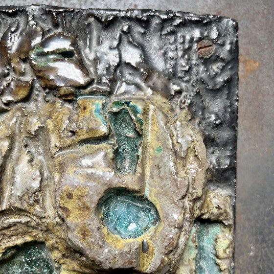 Image 1 of Brutalist plaque/ wall sculpture