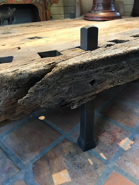 Image 1 of Authentic grain mill coffee table