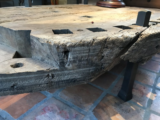 Image 1 of Authentic grain mill coffee table