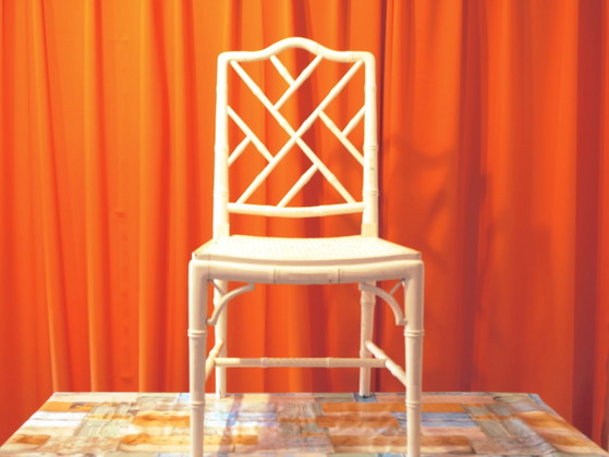 Image 1 of Vintage Jonathan Adler Chinoi Chippendale Bamboo Chair