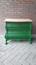 Green vintage belly box