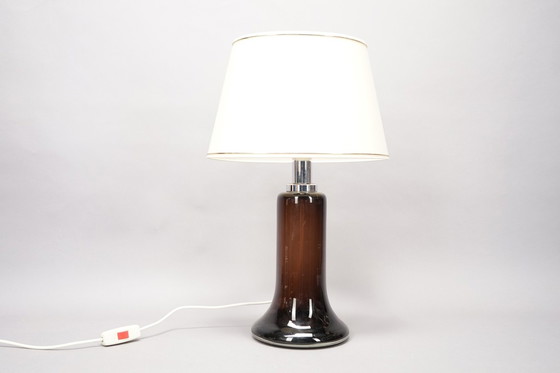 Image 1 of Lampe vintage psychédélique en verre brun, années 1970