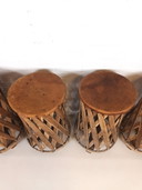 5x vintage Mexican equipale bar stool