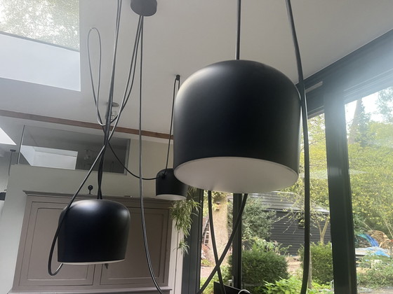 Image 1 of 3x Flos Aim pendant lamp - black