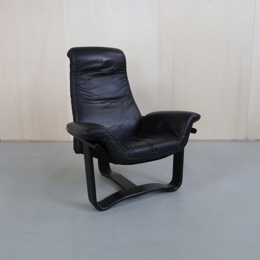 Vintage Design Armchair Leather Ingmar Relling Westnova