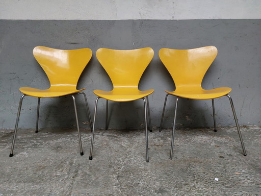 3x Chaises Arne Jacobsen pour Fritz Hansen