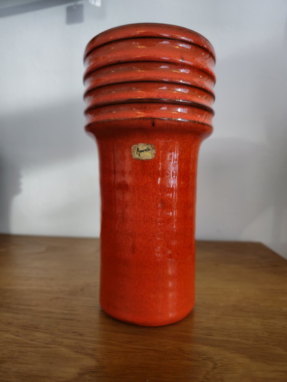 Image 1 of Vase Vintage Orange Jaap Ravelli Années 60