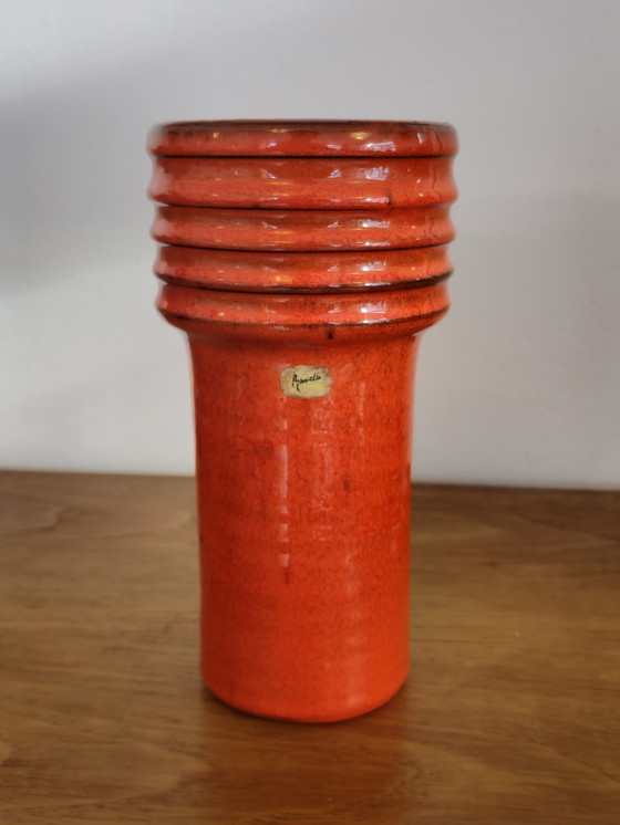 Image 1 of Vase Vintage Orange Jaap Ravelli Années 60