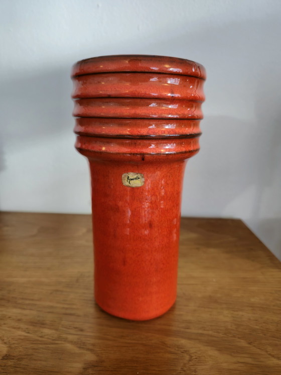 Image 1 of Vase Vintage Orange Jaap Ravelli Années 60