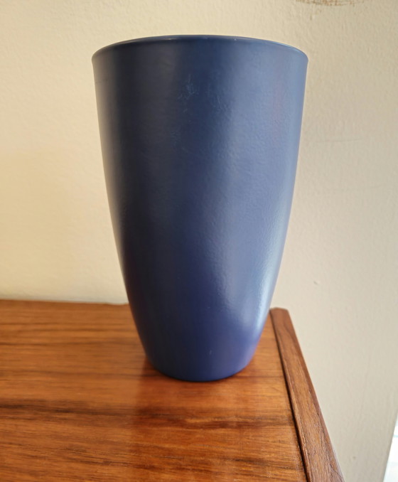 Image 1 of Vintage West Germany Blue Vase
