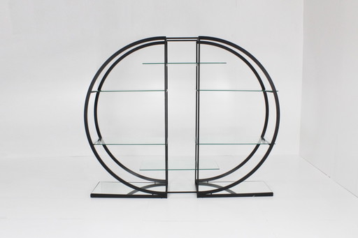 Vintage room divider round display case
