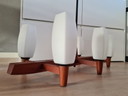 Midcentury milk glass 1950s/60s hanging lamp